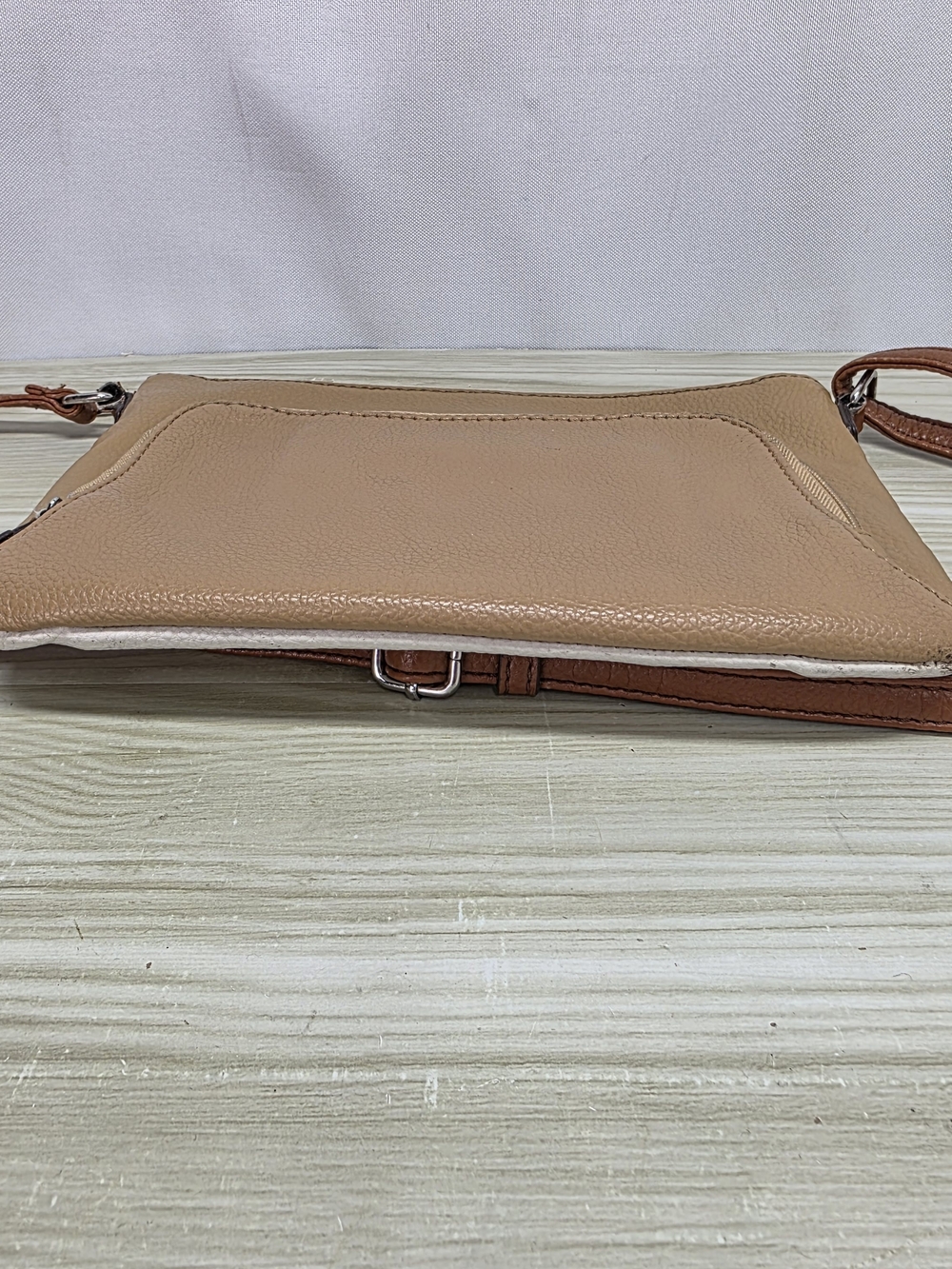 3/$15 Tignanello Tan and Cream Crossbody with Brown Strap - Picture 6 of 10